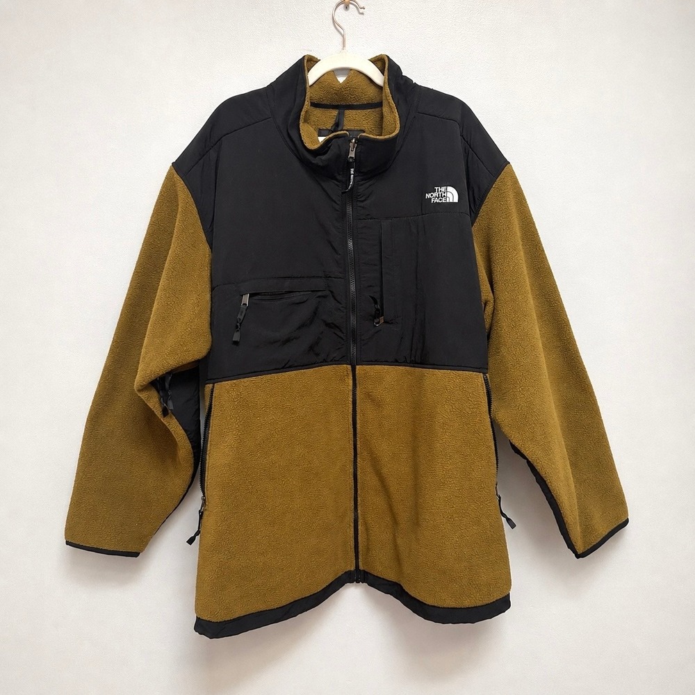 The North Face Retro Denali Fleece Jacket Mens 4X Olive Green Black NF0A8AKM